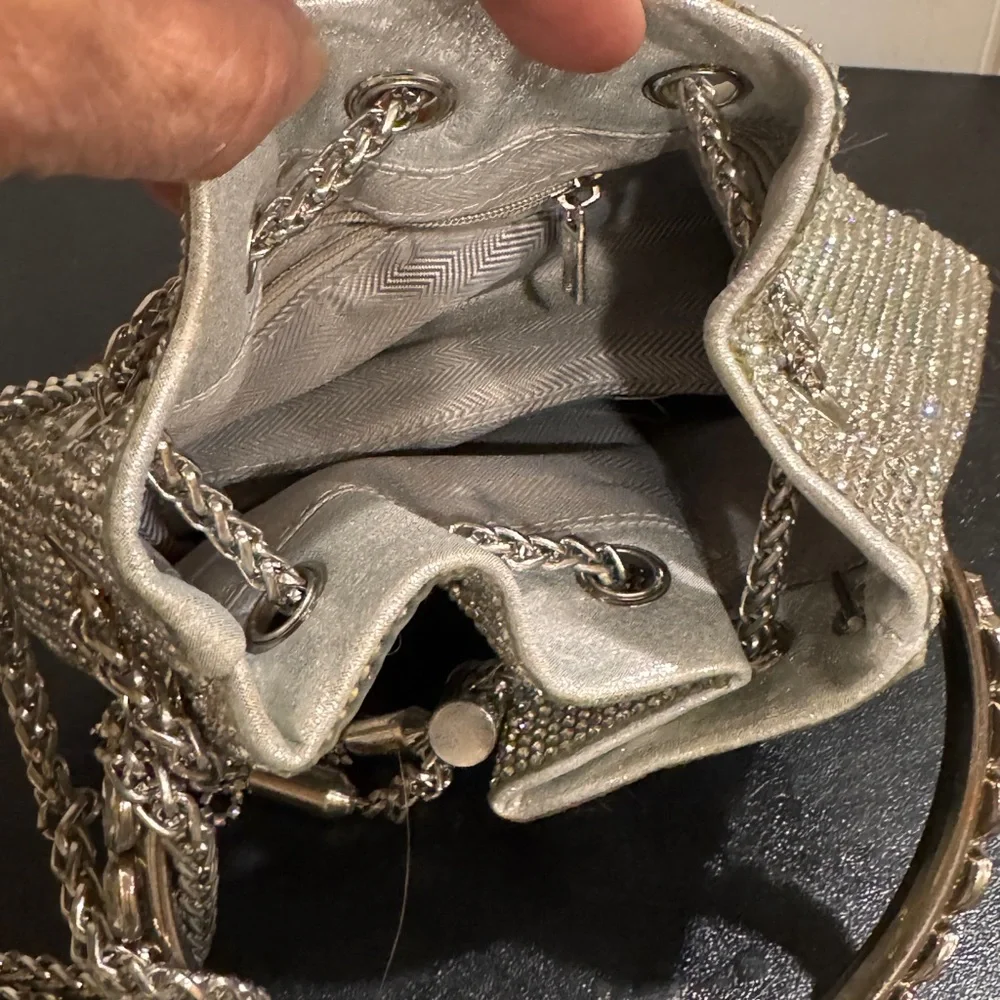 Elegant Silver Rhinestone crossbody/clutch Bag